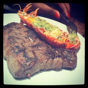 lobster and rump steak