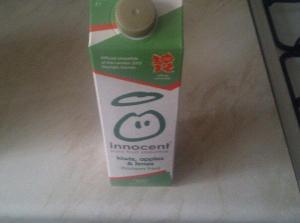 kiwis, apple and lime innocent smoothie